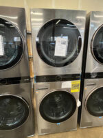 Single Unit Front Load LG WashTower with Center Control 4.5 cu. ft. Washer and 7.4 cu. ft. Electric Dryer