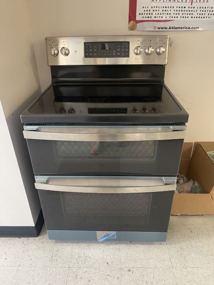 GE 30 in. Burner Element Free-Standing Double Oven Electric Range in Stainless Steel with Convection and Air Fry - Image 1