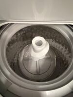 GE Unitized Spacemaker Stacked Washer and Electric Dryer in White - Image 2