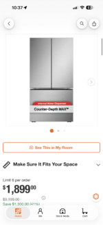 LG 27 cu. ft. SMART Counter Depth MAX French Door Refrigerator with Ice and Water, ADA Comp in PrintProof Stainless Steel - Image 3