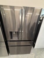 29 cu. ft. SMART Standard Depth MAX French Door Refrigerator with Full Convert Drawer in Black Stainless Steel