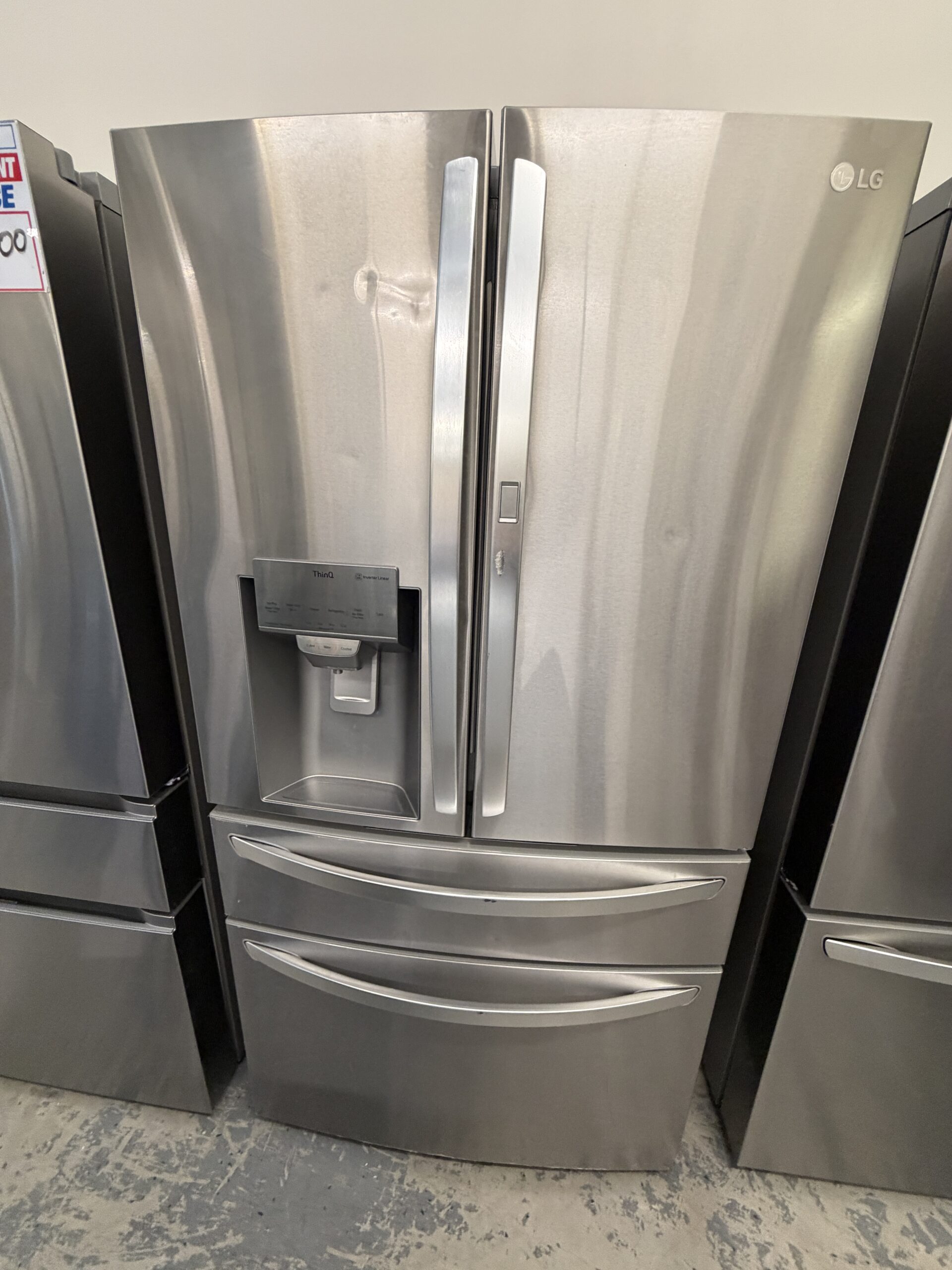 IMG_7522 30 cu. ft. 4-Door French Door Refrigerator Full Convert Drawer, Smart Cooling and Craft Ice, Print Proof Stainless Steel - Image 1